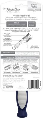 Show full view: Four Paws Magic Coat Professional Series 3-in-1 Knot Remover Rake & Comb for Dogs & Cats, Blue slide 3 of 12