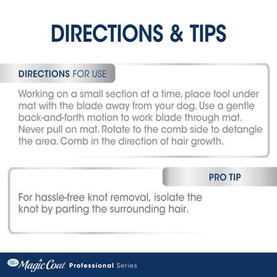 Show full view: Four Paws Magic Coat Professional Series 3-in-1 Knot Remover Rake & Comb for Dogs & Cats, Blue slide 7 of 12