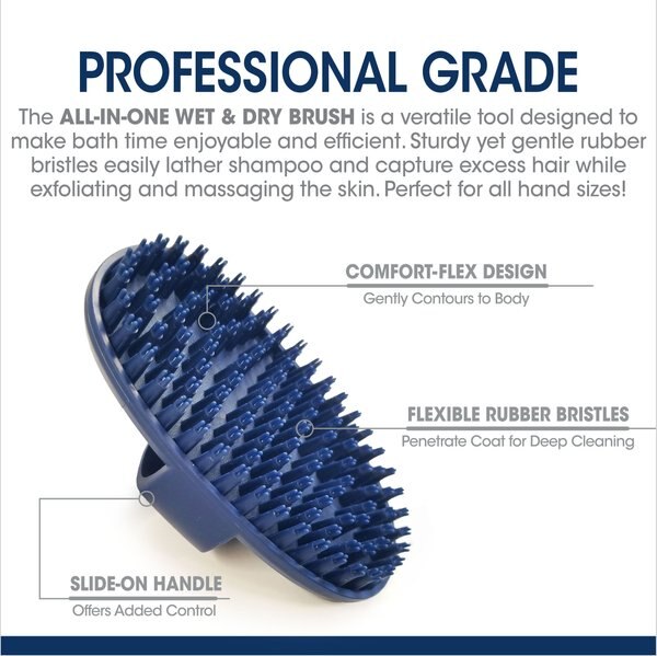 Four Paws Rubber Curry Dog Brush