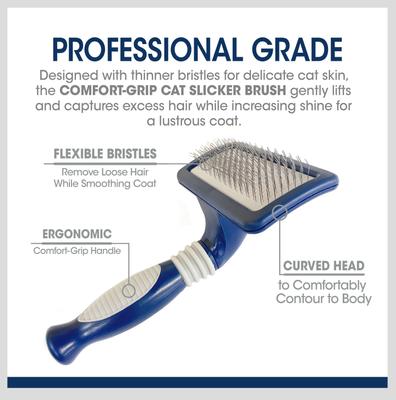 Show full view: Four Paws Magic Coat Professional Series Comfort-Grip Cat Slicker Brush slide 2 of 10