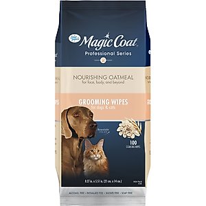 Four Paws Magic Coat Professional Series Dog & Cat Grooming Wipes, 100 count