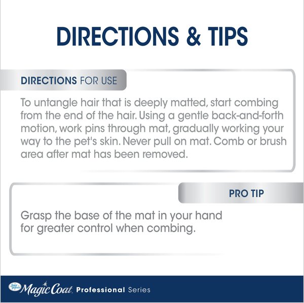Show full view: Four Paws Magic Coat Professional Series Instant Mat & Tangle Remover Rake & Comb slide 6 of 12
