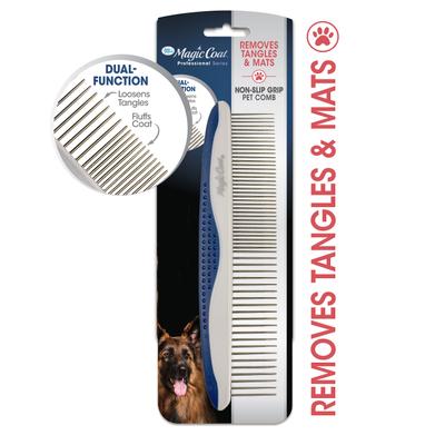 Show full view: Four Paws Magic Coat Professional Series Non-Slip Grip Dog Comb, Blue slide 1 of 10