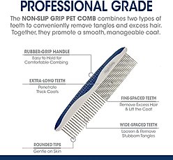 Four Paws Magic Coat Professional Series Non-Slip Grip Dog Comb, Blue slide 2 of 9