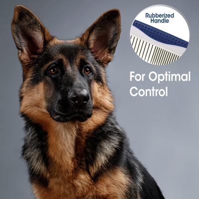 Show full view: Four Paws Magic Coat Professional Series Non-Slip Grip Dog Comb, Blue slide 3 of 10