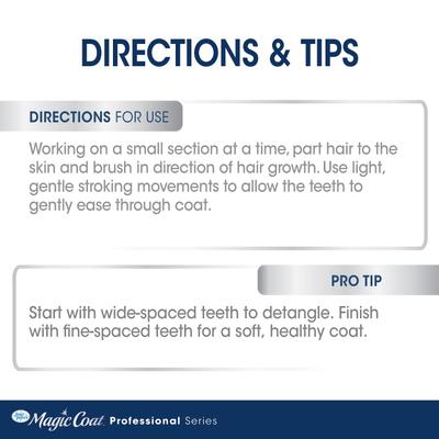 Show full view: Four Paws Magic Coat Professional Series Non-Slip Grip Dog Comb, Blue slide 4 of 10