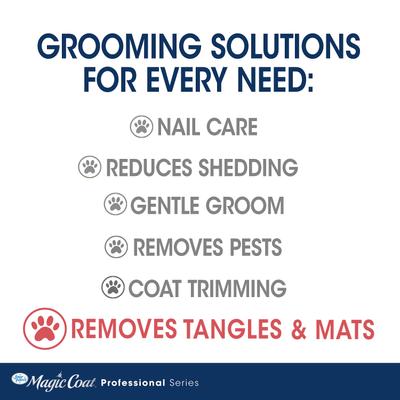 Show full view: Four Paws Magic Coat Professional Series Non-Slip Grip Dog Comb, Blue slide 6 of 10