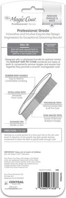 Show full view: Four Paws Magic Coat Professional Series Non-Slip Grip Dog Comb, Blue slide 8 of 10