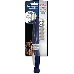 Four Paws Magic Coat Professional Series Rotating Pin Dog Comb, Blue