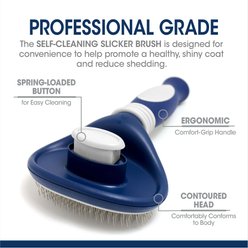 Four Paws Magic Coat Professional Series Self-Cleaning Slicker Dog Brush, Blue, Large slide 2 of 9