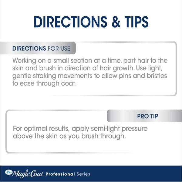 Show full view: Four Paws Magic Coat Professional Series Self-Cleaning Slicker Dog Brush, Blue, Large slide 4 of 11