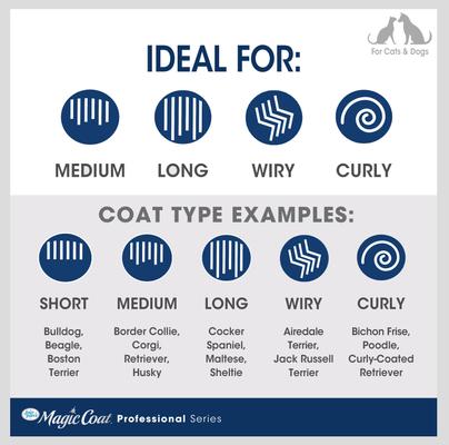 Show full view: Four Paws Magic Coat Professional Series Self-Cleaning Slicker Dog Brush, Blue, Large slide 6 of 12