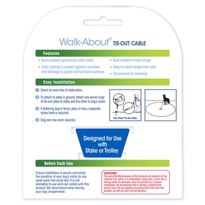 Show full view: Four Paws Medium Weight Tie Out Cable, 20-ft slide 4 of 9