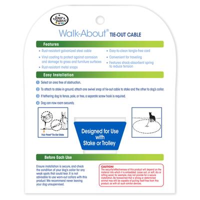 Show full view: Four Paws Medium Weight Tie Out Cable, 30-ft slide 5 of 9