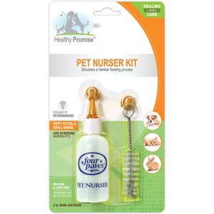 Four Paws Pet Nurser Bottles, 2-oz with brush
