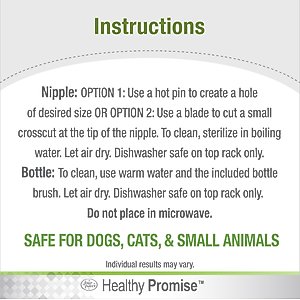 Four Paws Pet Nurser Bottles, 2-oz with brush
