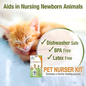 Four Paws Pet Nurser Bottles, 2-oz with brush