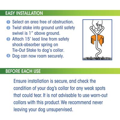 Show full view: Four Paws Walk-About Spiral Tie-Out Stake for Dogs, 15-ft slide 4 of 8