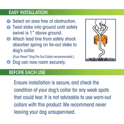 Show full view: Four Paws Walk-About Spiral Tie-Out Stake slide 4 of 8