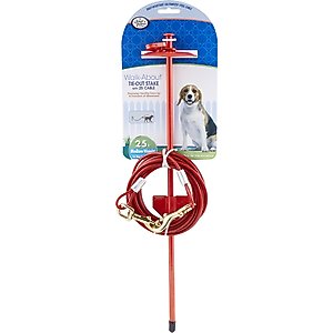 Four Paws Walk-About Tie Out Stake, 25-ft