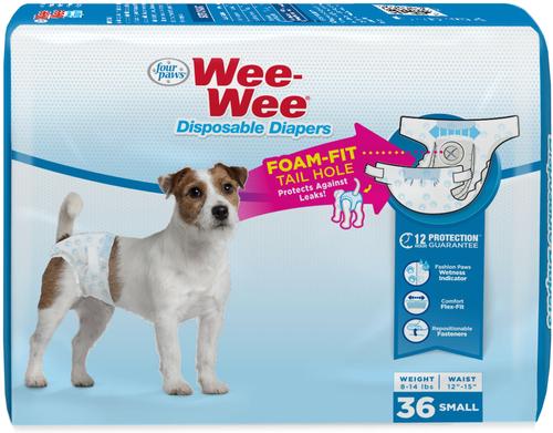 Show full view: Four Paws Wee-Wee Disposable Dog Diapers, Small, 36 count slide 3 of 13