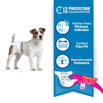Show full view: Four Paws Wee-Wee Disposable Dog Diapers, Small, 36 count slide 4 of 13