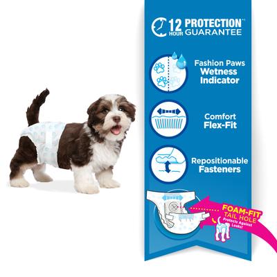 Show full view: Four Paws Wee-Wee Disposable Dog Diapers, X-Small, 36 count slide 4 of 13