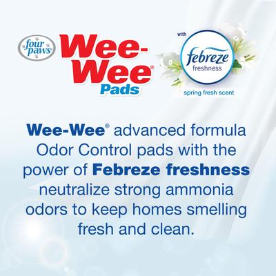Show full view: Four Paws Wee-Wee Odor Control Dog Training Pads with Febreze Freshness, 22 x 22-in, 100 count slide 2 of 12