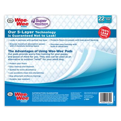 Show full view: Four Paws Wee-Wee Super Absorbent Dog Pee Pads, 24 x 24-in, 22 count slide 8 of 11