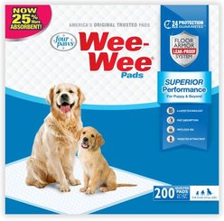Four Paws Wee-Wee Superior Performance Dog Pee Pads, 22 x 23-in, 200 count