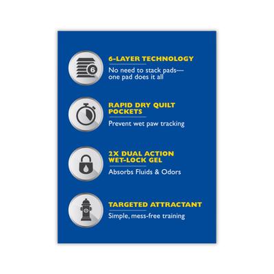 Show full view: Four Paws Wee-Wee Superior Performance Dog Pee Pads, 22 x 23-in, 50 count, Unscented slide 9 of 13