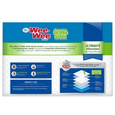 Four Paws Wee-Wee Ultimate Attractant Dog Pee Pads, Grass Scent, 22 x ... - Anti Eating Grass Dog Attractant Plants