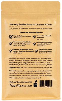 Show full view: Fowl Treats Vitale Molt & Laying Flock Booster Bird Supplement, 16-oz bag slide 2 of 4
