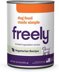 Freely Vegetarian Recipe Limited Ingredient Grain-Free Wet Dog Food, 12.5-oz can, 6 count