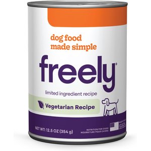 Freely Vegetarian Recipe Limited Ingredient Grain-Free Wet Dog Food, 12.5-oz can, 6 count