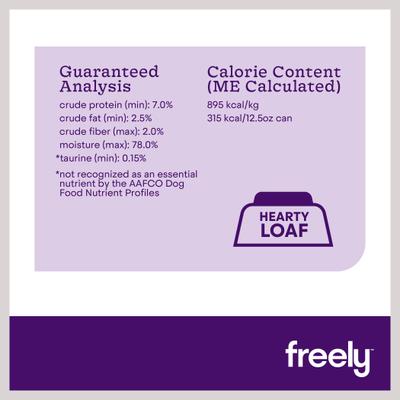Show full view: Freely Vegetarian Recipe Limited Ingredient Grain-Free Wet Dog Food, 12.5-oz can, 6 count slide 6 of 10