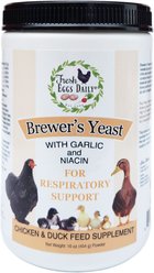 Fresh Eggs Daily Brewers Yeast with Garlic Chicken & Duck Feeding Supplement, 16-oz jar