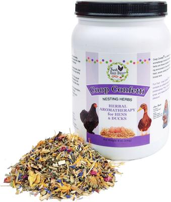 Show full view: Fresh Eggs Daily Coop Confetti Nesting Herbs, 6-oz jar slide 4 of 5