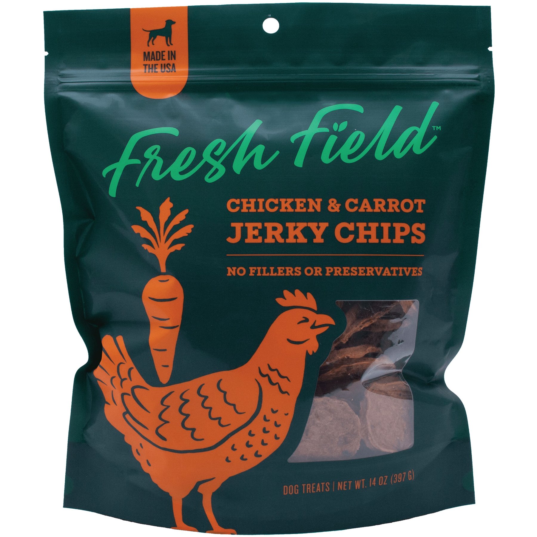 Fresh Field Chicken & Carrot Non-GMO Jerky Dog Treats, 5-oz bag