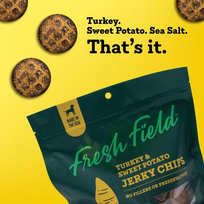 Show full view: Fresh Field Turkey & Sweet Potato Non-GMO Jerky Dog Treats, 14-oz bag slide 5 of 6