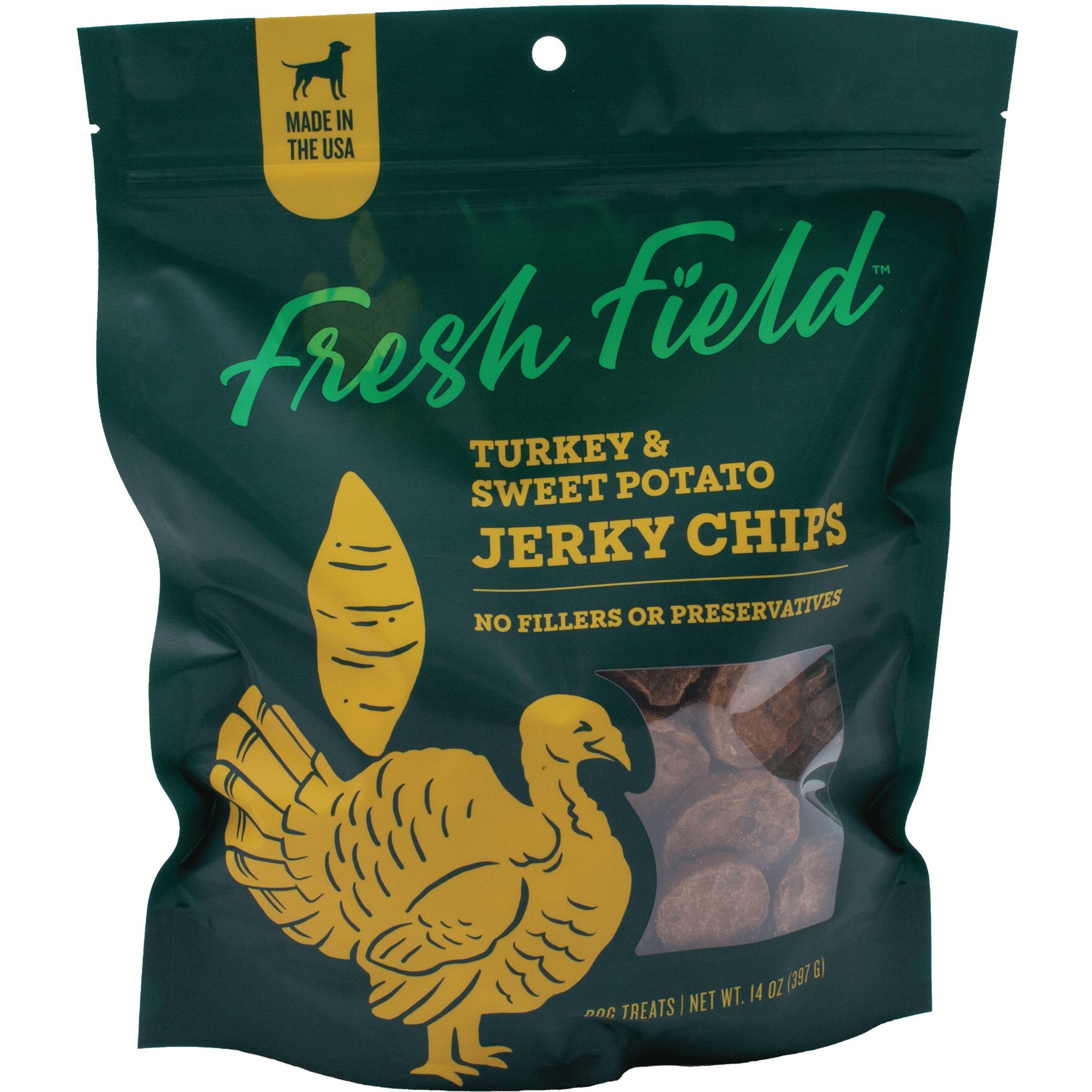 Fresh Field Turkey & Sweet Potato Non-GMO Jerky Dog Treats, 5-oz bag