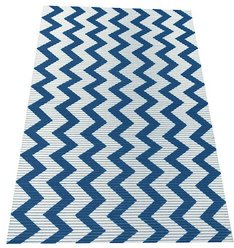 Fresh Kitty Jumbo Foam Chevron Cat Litter Mat, Blue & White slide 2 of 3