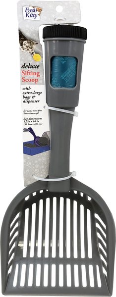 Show full view: Fresh Kitty Large Deluxe Cat Litter Scoop with Waste Bag Handle slide 1 of 7