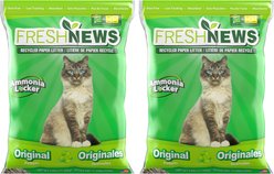 Fresh News Unscented Non-Clumping Paper Cat Litter, 25-lb bag, bundle of 2 slide 1 of 7