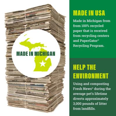 Show full view: Fresh News Unscented Non-Clumping Paper Cat Litter, 25-lb bag, bundle of 2 slide 7 of 10