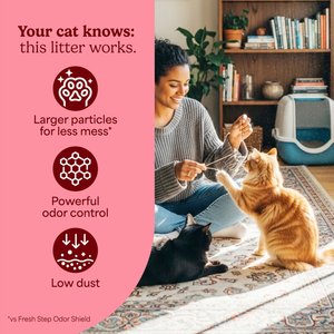Fresh Step Clean Paws Febreze Freshness Scented Multi-Cat Clumping Cat Litter, 9.5-lb bag, 4 count