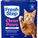 Fresh Step Clean Paws Unscented Multi-Cat Clumping Clay Cat Litter, 22-lb box