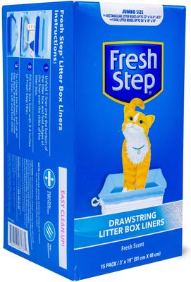Show full view: Fresh Step Products Drawstring Cat Litter Box Liners, Scented, 15 count, Jumbo: 36 x 19-in slide 3 of 7