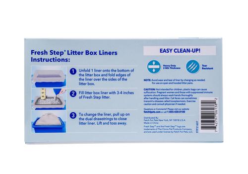 Show full view: Fresh Step Products Drawstring Cat Litter Box Liners, Unscented, 15 count, Jumbo: 36 x 19-in slide 4 of 6