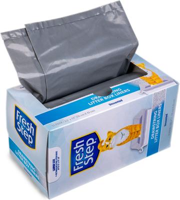 Show full view: Fresh Step Products Drawstring Cat Litter Box Liners, Unscented, 15 count, Large: 30 x 17-in slide 5 of 6
